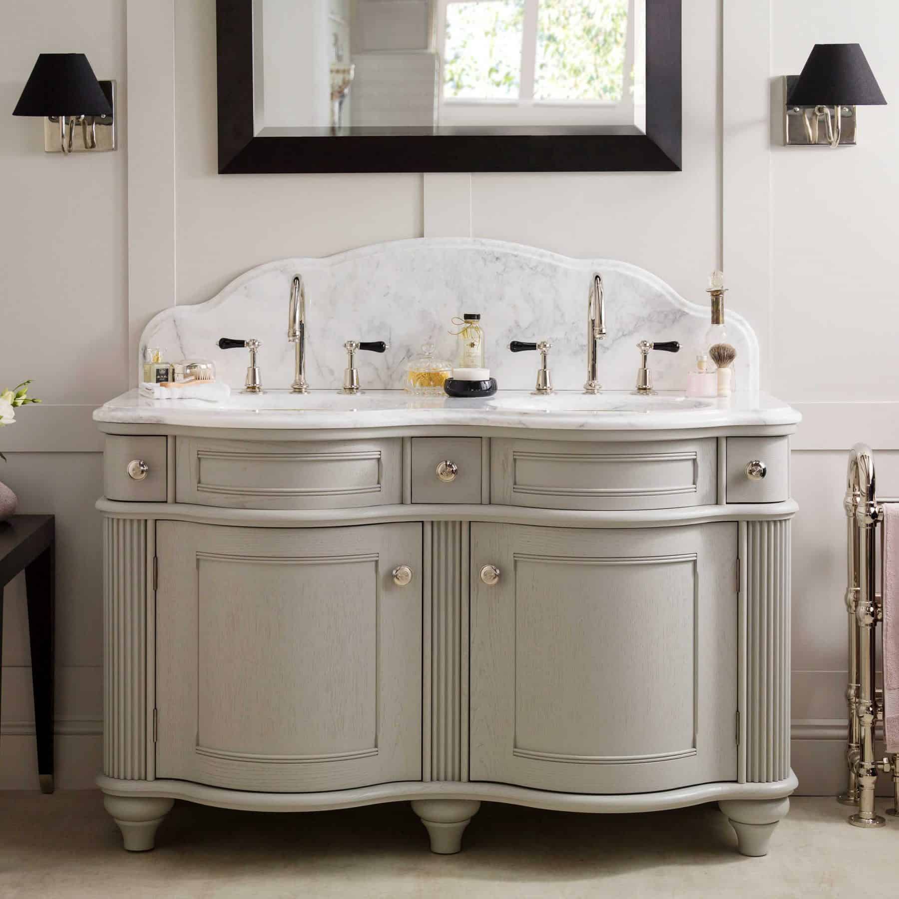 La Parisienne Double Vanity Catchpole, French Style Double Sink Vanity Unit
