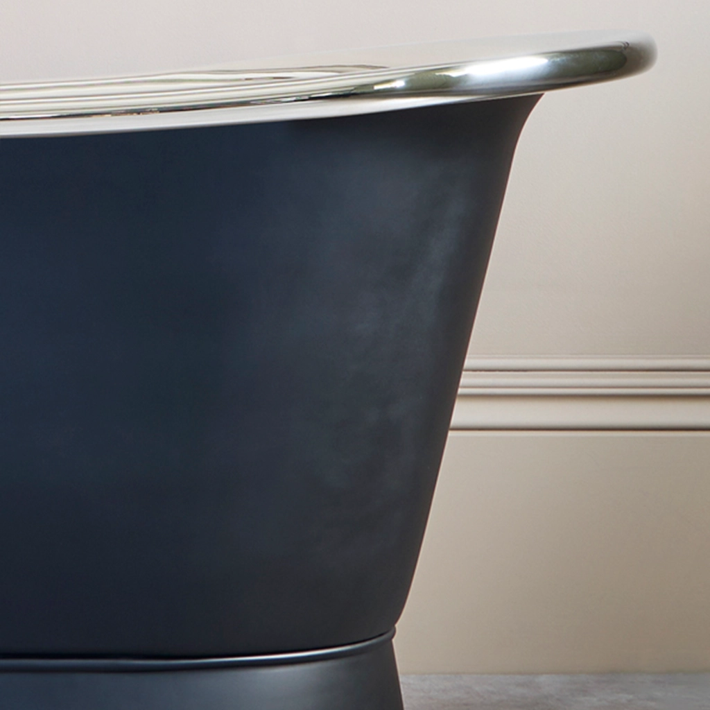 Freestanding painted Bath Traditional roll top with bath filler on standpipes