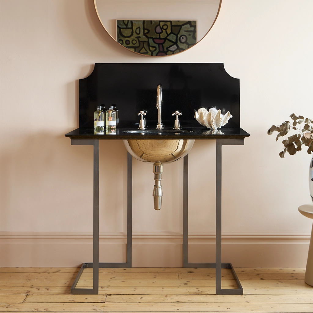 Freestanding Marble Washstand available in a number of brassware finishes