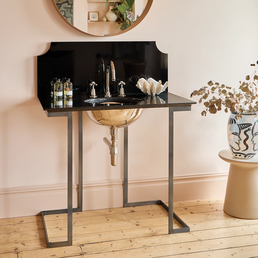 Freestanding Marble Washstand available in a number of brassware finishes