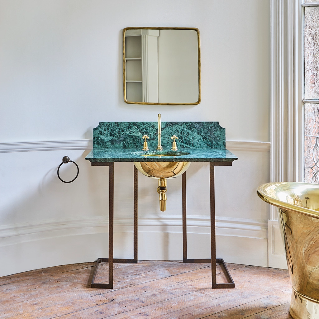 Freestanding Marble Washstand available in a number of brassware finishes