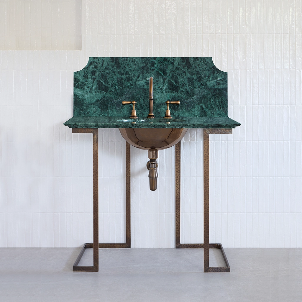 Freestanding Marble Washstand available in a number of brassware finishes