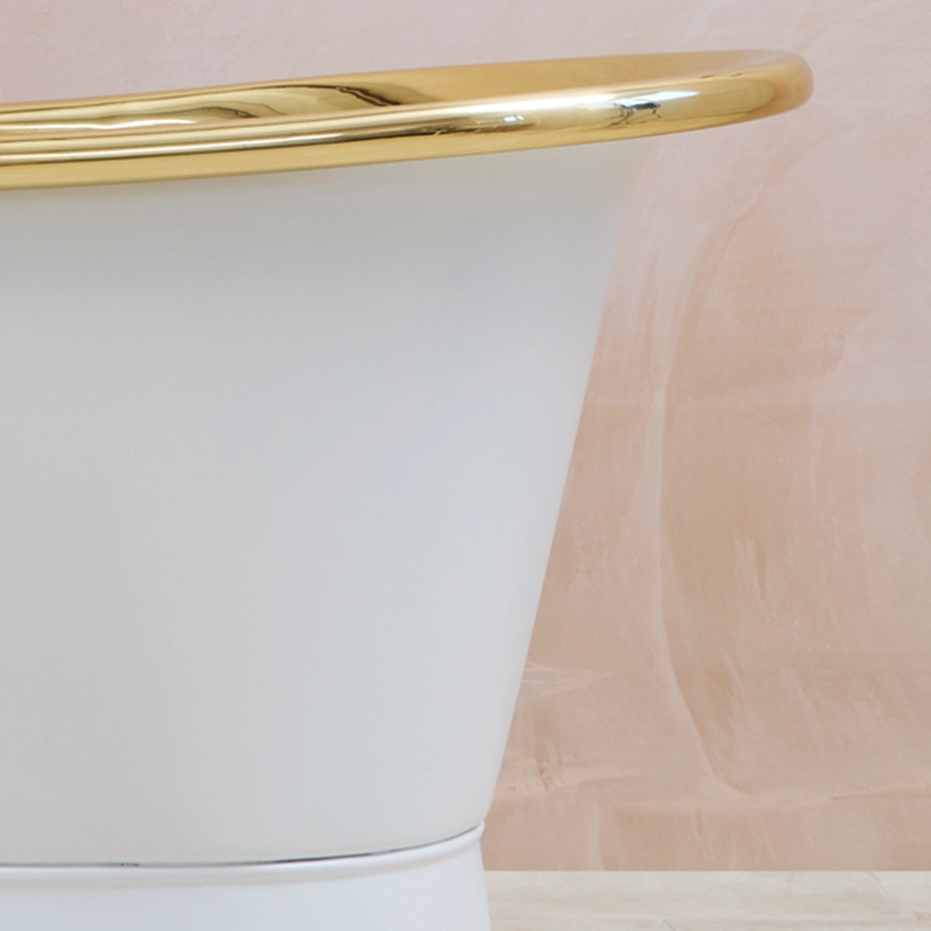 Freestanding painted Bath Traditional roll top with bath filler on standpipes