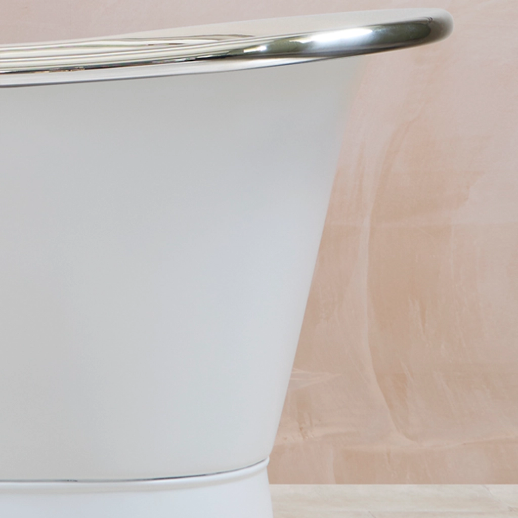 Freestanding painted Bath Traditional roll top with bath filler on standpipes