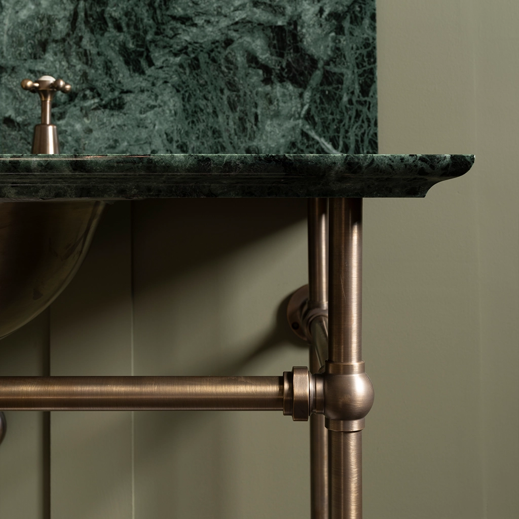 Freestanding Marble Washstand available in a number of brassware finishes