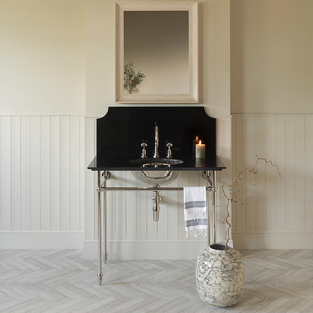 Freestanding Marble Washstand available in a number of brassware finishes