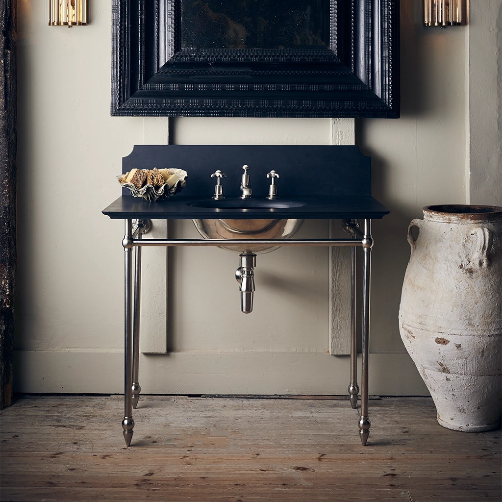 Freestanding Marble Washstand available in a number of brassware finishes