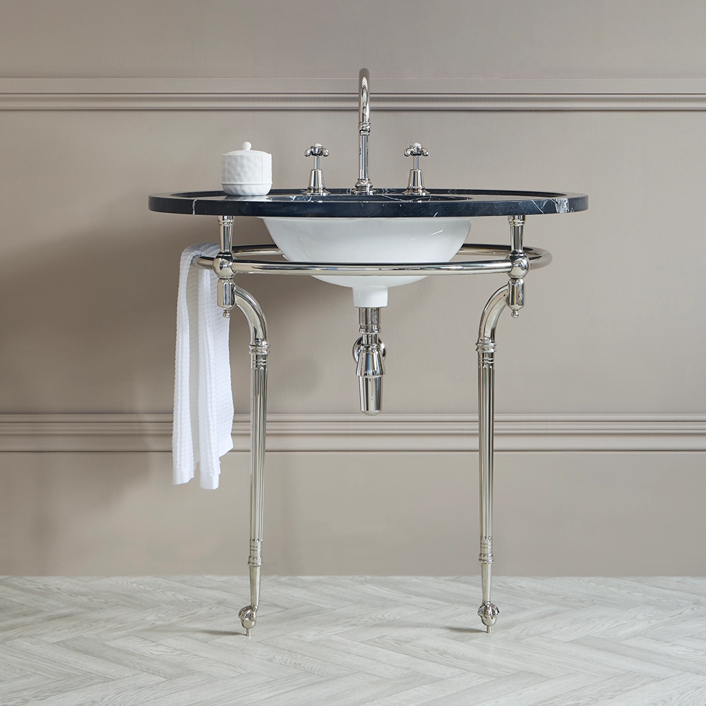 Freestanding Marble Washstand available in a number of brassware finishes