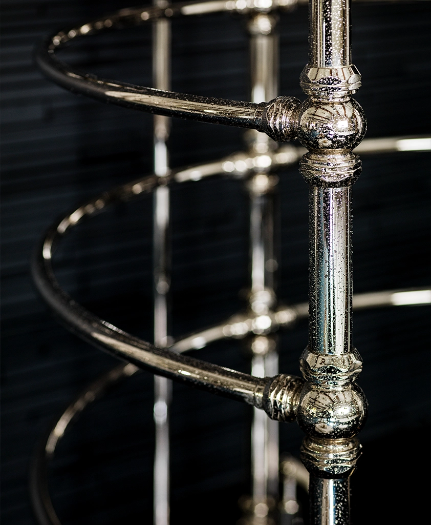 Freestanding luxury thermostatic shower available in a number of brassware finishes