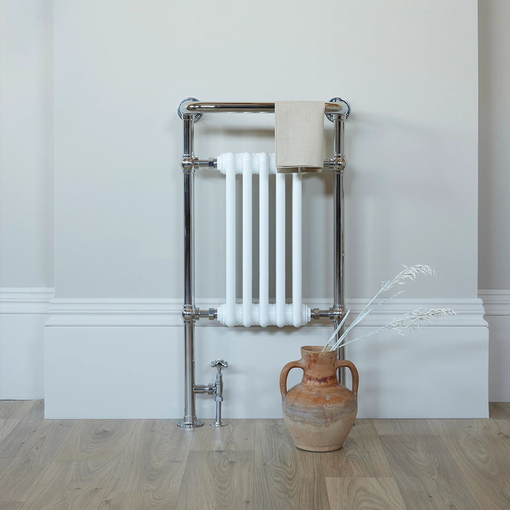 Chic, compact, practical. The Original Cloakroom Radiator unites style and functionality with traditional appeal to form a unique heated towel rail radiator that stands the test of time.