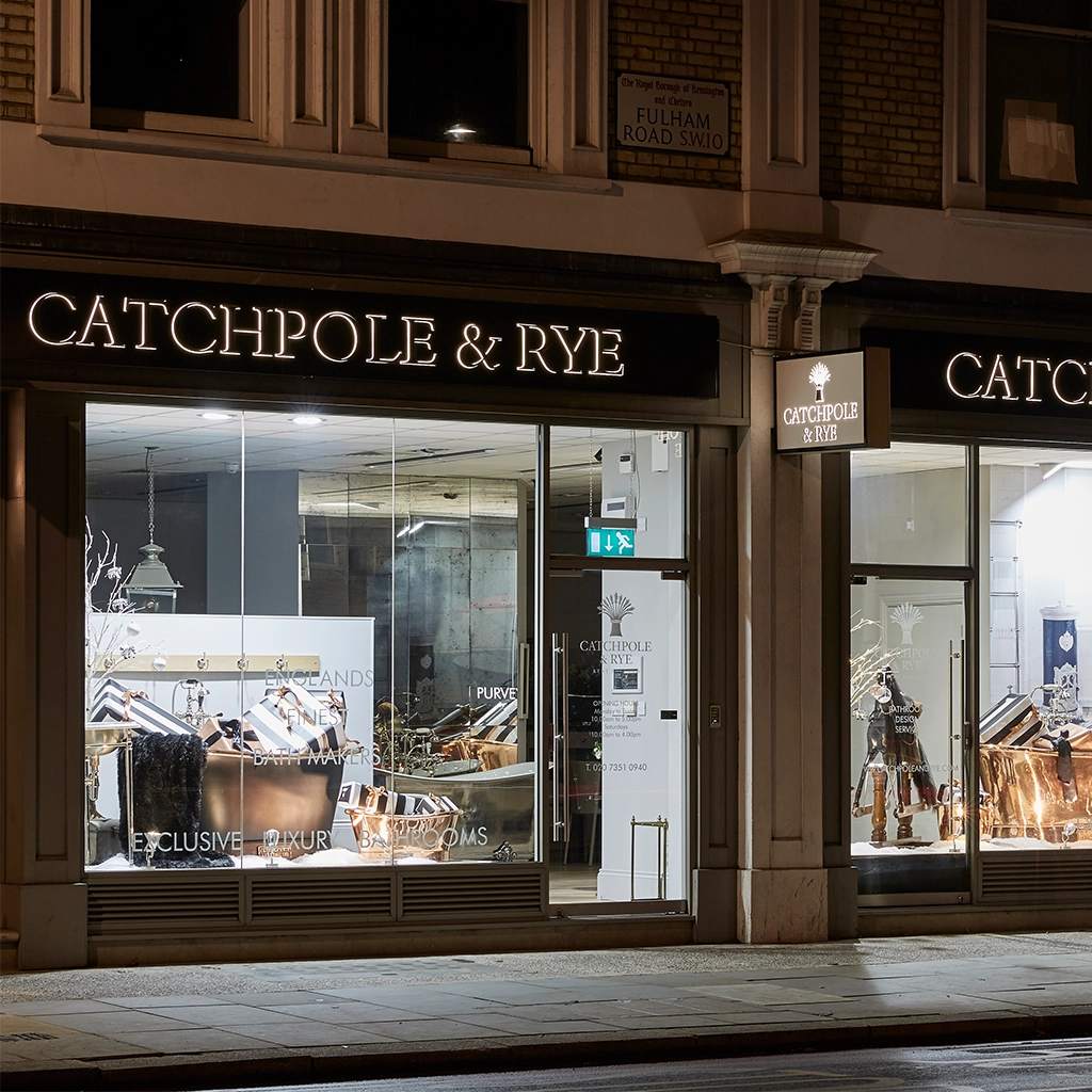 Visit our London and Kent Catchpole & Rye showrooms to experience our exquisite collection of luxury bathroom fixtures in person. Book your appointment today!